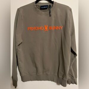 Psycho Bunny Crewneck Sweater with Orange Logo